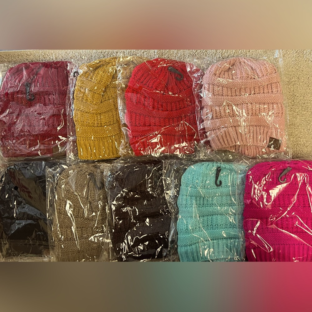 CC ponytail beanies
